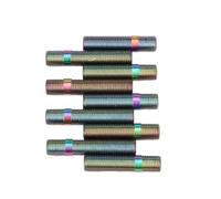 20Pieces 50mm55mm60mm65mm GR5 Alloy Forged Wheel Modified Reverse String Bolt M12x1.5to12x1.5 M14x1.5to14x1.5(20PCS 50MM,M14x1.5-14x1.5)