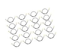 20Pieces Double Ended Fork Shape Clip Test Leads 21cm Long Testing Current Test Wires Electricity Experiment Power Leads Laboratory Connection Tools