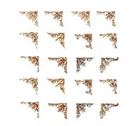 20Pieces Hollowed Embossed Corner Sticker Vintage Scrapbooking Corner Sticker for Journal Planner Photo Album Phone Case Metallic