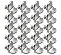 20Pieces Multipurpose 5mm Silver Shelf Brackets Pegs Easy Installion Designs for Kitchen Cabinets and Storage Solution Alloy Shelf Pegs