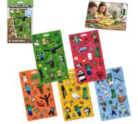 20Pk Minecraft Sticker Sheets, Self Adhesive Colorful Minecraft Stickers 400 Pieces for Kids, Easy Apply Craft Decals for Scrapbooking, Notebook Decoration, Party Supplies