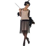 20s Coco Flapper Adult Fancy Dress Costume UK Dress Size 8-10 (S)