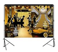 20s Gatsby Flapper Jazz Party Backdrop Photography Background 7x5ft Studio Photo Booth Props