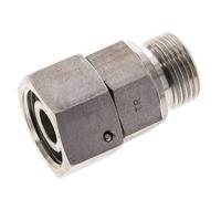 20S & M27x2 Stainless Steel Straight Swivel with Male Threads 400 bar FKM O-ring Sealing Cone Adjustable ISO 8434-1