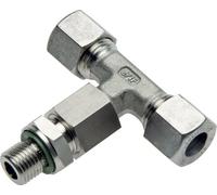 20S & M27x2 Stainless Steel T-Shape Tee Cutting Fitting with Male Threads 400 bar Adjustable ISO 8434-1