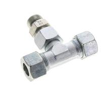 20S & M27x2 Zink plated Steel T-Shape Tee Cutting Fitting with Male Threads 400 bar Adjustable ISO 8434-1