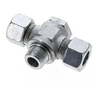 20S & M27x2 Zink plated Steel Tee Swivel Joint Cutting Fitting with Male Threads 400 bar ISO 8434-1