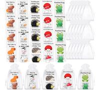 20Set Animal Pun Motivational Gift, Note Cards with Resin Figures, Organza Bags, Appreciation Gifts for Teachers, Employee Coworkers Stuff Team (GXK-MG25)
