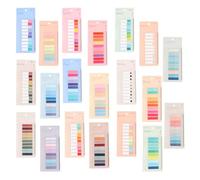 20Set PET Sticky Tabs Page Markers, Total 4000pcs Morandi Color Fast Search Index Tabs, Translucent Waterproof Sign Here Sticker Classification Label for Annotating Repositionable Books(Colour)