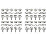 20Sets 5/8" Stainless Steel Marine Grade Snap Button Canvas Snaps Kit Fastener Screw Mental Snap Screw Stud for Boat Canvas Carpet Cover Furniture