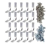 20Sets 78x78mm 2020 Aluminum Extrusion Connector Bracket for 2020 Series 6mm Slot Aluminum Profiles, 20Pcs Heavy Duty 20 Corner Brackets with 80Pcs M5 T-Slot Nuts and Screws