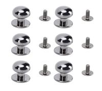 20Sets Ball Head Stud Rivets 12mm, Screw Back Round Head Rivets for Leather Craft DIY Handbags Belts Shoes Backpacks Zinc Alloy Hardware with Phillips Slot for Secure Fastening (Gray)