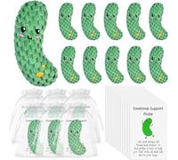 20Sets Employee Appreciation Gifts Bulk Crochet Pickle Gifts Bulk Greeting Cards Positive Appreciation Support Gifts for Employee Coworker Teacher Student Nurse Inspirational Cucumber Gift