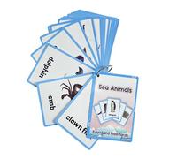 20Sheet Marine Animal Vocabulary Flashcards 11cmx8cm Kid Early Learning Word Card For Kindergarten Preschool Homeschool Marine Biology Vocabulary Teaching Tools