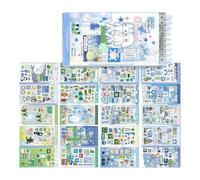 20Sheets/Pad Cartoon Aesthetic Sticker Adhesive Note Memo Pad for Scrapbooking Planner Journal Photo Album Water Bottle Sticker Notebook for Artists