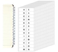 20Sheets Self Adhesive Alphabet Tabs, A to Z Notebook, Sticky Index Tabs, Sticky Tab for Notebooks, Transparent Permanent Alphabetical Tab for Textbooks, Dictionaries and Notebooks