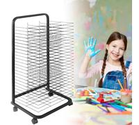20Shelf Art Drying Rack with Locking WheelsClassroom ing & Paper Drying RackSturdy Art Sto Solut for Artists & Students30Shelf Opt Available