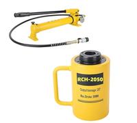 20T/30T Hollow Hydraulic Jack, Single-Acting Cylinder, Push And Pull Function, Includes CP-700 Hand Pump(20T-2in Stroke+CP-700 Hand Pump)