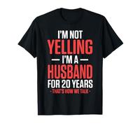 20th 20 year Wedding Anniversary Gift Talk Husband Wife T-Shirt