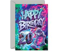 20th Birthday Cards for Women and Men, Epic Gamer