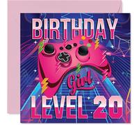 20th Birthday Cards for Women, Gamer Level