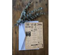 20th Birthday & China Wedding Anniversary Card Year 2006 Fun Facts | Unique 20th Birthday or 20th Anniversary Card for Him or Her | Nostalgic Greeting Card A5 Size 300gsm Recycled Card with Envelope