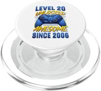 20th Birthday gamer Level 20 unlocked born 2006 video games PopSockets PopGrip for MagSafe