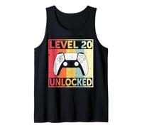 20th Birthday Gamer Level 20 Unlocked Funny Gamer Tank Top