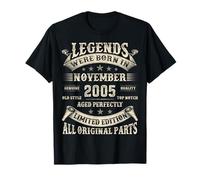 20th Birthday Gifts for Men 20 Years Old Bday November 2005 T-Shirt