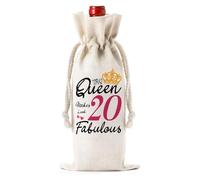 20th Birthday Gifts for Women,Turning 20 Year Old Gift,Birthday Wine Bag Gift for Best Friend,Daughter,Classmate,Decorative Wine Bag,Wine Bottle Gift Bag,Drawstring Bags