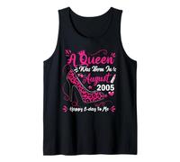 20th Birthday High Heel A Queen Was Born In August 2005 Tank Top