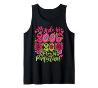 20th Birthday Made in 2006 20 Years Old Perfection Floral Tank Top