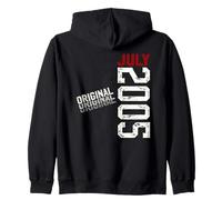20th Birthday Man Original July 2005 20 Years Men Zip Hoodie