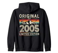 20th Birthday Man Original July 2005 20 Years Men Zip Hoodie