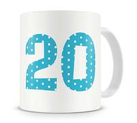20th Birthday Mug - 20th/Twenty/Twentieth Birthday Mug Gift / Present For Girl / Women / Her / Boy / Men / Him / Daughter / Son / Dad / Mum / Uncle / Auntie / Aunty / Brother / Sister / Boyfriend / Girlfriend / Wife / Husband / Cousin / Niece / Nephew - Cute / Modern / Unique / Novelty Mug