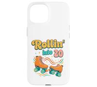 20th birthday Roller Skates Rollin Into 20 years old groovy Case for iPhone 15