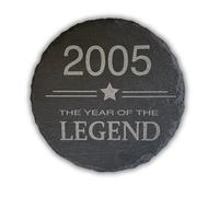20th Birthday Slate Coaster - 20th Birthday Gifts for Men & Women - 2005 The Year of The Legend Coaster Gift, 20th Coaster, 2005 Coaster (20th Birthday)
