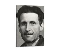 20th-century English Historians George Orwell Black And White Celebs Poster Canvas Wall Art Poster Decorative Modern Home Print Picture Artworks Posters 16x24inch(40x60cm)