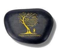 20th Wedding Anniversary Day Stone Gifts for Her Couple, Natural Engraved Rock Romantic Birthday Gifts for Wife from Husband, 20 Year Anniversary Novelty Keepsake Valentines Presents for Girlfriend