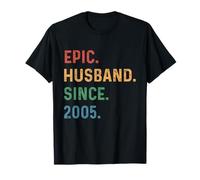 20th Wedding Anniversary For Him - Epic Husband Since 2005 T-Shirt