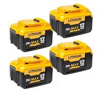 20V 12.0mAh Battery Compatible with Dewalt, Max Tools DCB201, DCB200, DCB204, DCB206, DCB20 Saws, Bolt Drivers, Grinders, and Other Power Tools(4pcs)