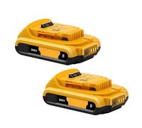 20V 2Ah Lithium Ion Battery Compatible With Dewalt DCB206 DCB204 DCB184 DCB200 Battery Tool Replacement(2PC)