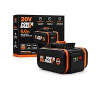 20V 6.0Ah Battery Compatible with WORX PowerShare System WA3645 - Li-Ion Replacement Battery with LED Indicator - High Performance & Long Runtime