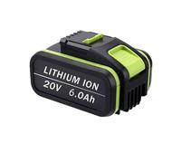20V 6.0Ah Rechargeable Lithium Battery Compatible with Worx Power & Garden Tools, WA3553/WA3551/WA3570/WA3553.1, High-Capacity(6.0AhX1)