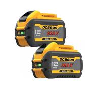 20V/60V FlexVolt MAX Battery 12.0Ah High Capacity Replacement Compatible for DEWALT Power Tools - Works with DCB606 DCB609 DCB612 and All Cordless(2PACK)