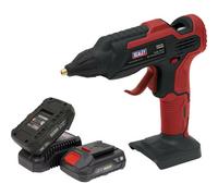 20V Cordless Hot Glue Gun Kit - Includes 2 x Batteries & Charger - Storage Bag