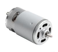 20V DC Motor for Car Washing Machine - RS550 Electric Motor with D-Shaped Shaft, 75x37mm, Compatible with 21V Power Tools, Silver