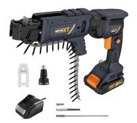 20V Drywall Screw Gun Brushless, MAXXT Cordless Lithium-Ion Brushless Self Feeding Drywall Screwdriver Autofeed 5000RPM with Collated Drywall Attachment（Included 2.0Ah Battery and Charger）
