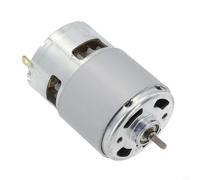 20V or 21V D-Shaped Shaft Motor for Electric Lawn Mower and Car Washer, 755 Replacement Power Tool Motor with Metal Construction and Silver Finish, Compatible