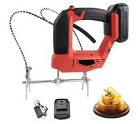20V Rechargeable Portable Hive Frame Shaker | 4-Speed Adjustable Hive Vibrator with Non-Slip Ergonomic Handle | Beekeeping Supplies for Frame Extraction (Red, 1 Battery)